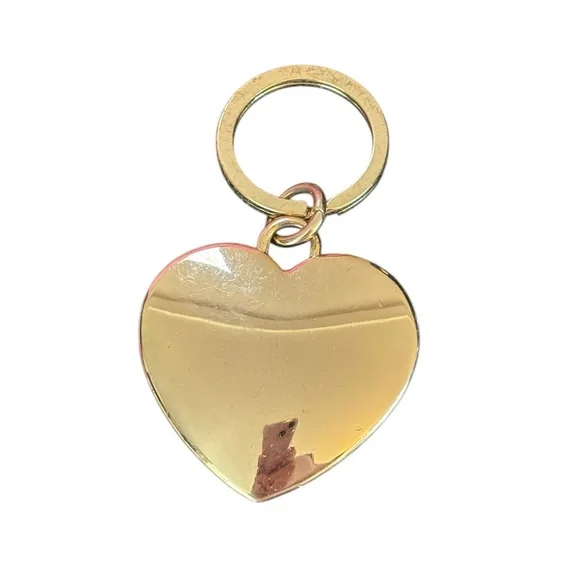 Juicy Couture rare Gold & Royal Blue Heart shape Key chain Holder keychain bling - Picture 4 of 7